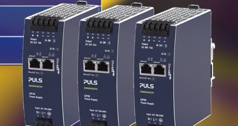 PULS普尔世正式发布了三款集成EtherCAT接口的新型DIN导轨式电源