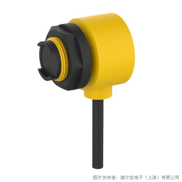   德尔兹DEUZE  90度发光短型M18塑料外壳圆柱型光电传感器