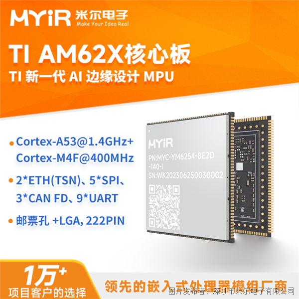 TI系列-TI AM62x接替AM335x，米尔核心板开发板