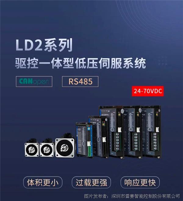 體積更小、過載更強、響應更快 | 驅控一體型低壓伺服系統LD2系列