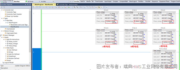 通过网关将多功能电能表接入罗克韦尔PLC中(图5)