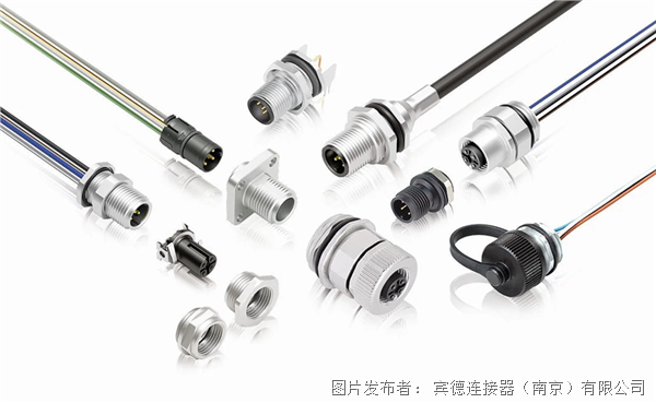 宾德提供丰富的M12面板安装连接器组合
