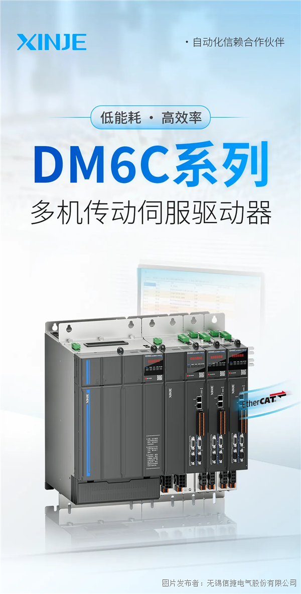 30% 能耗降低、30% 接線工時(shí)降低丨信捷DM6C系列多機(jī)傳動(dòng)伺服驅(qū)動(dòng)器