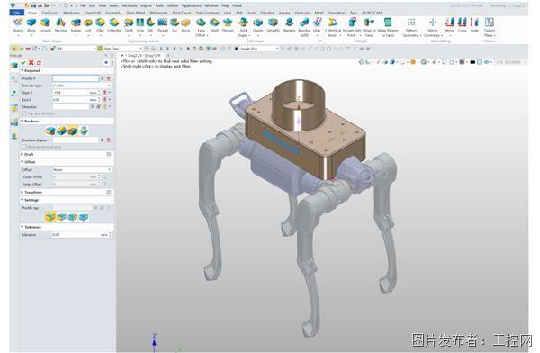 越擎科技iRobotCAM具身智能設計實戰篇:宇樹機器狗負載的動力學建模與仿真訓練